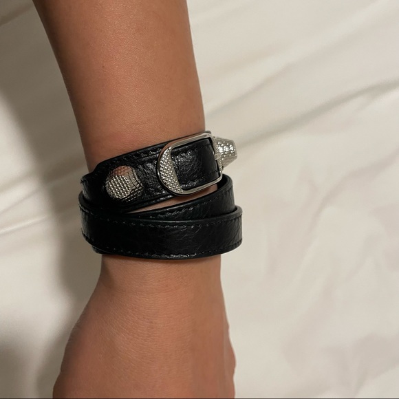 BALENCIAGA Arena wrap bracelet - black/silver - Picture 5 of 10